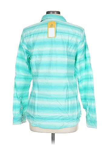 Tommy Hilfiger Teal Striped Classic Button-Down Shirt (view 2)