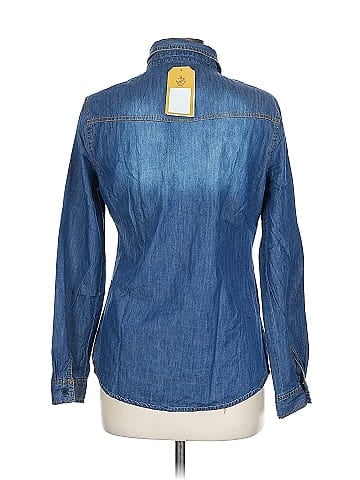 Ci Sono Denim Blue Button-Down Shirt (view 2)