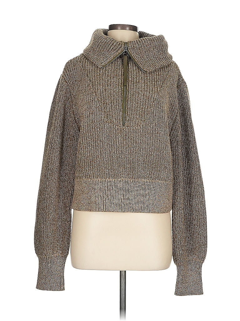 Varley 100% Cotton Tweed Brown Tan Pullover Sweater Size M - photo 1