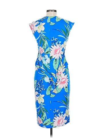 Debenhams Blue Floral Tropical Print Dress (view 2)