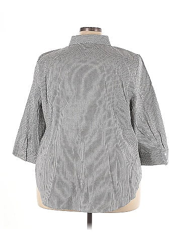 Liz Claiborne 3/4 Sleeve Button-Down Shirt (view 2)