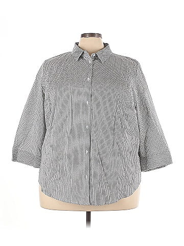 Liz Claiborne 3/4 Sleeve Button-Down Shirt (view 1)