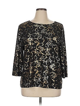 Jm Collection 3/4 Sleeve Top
