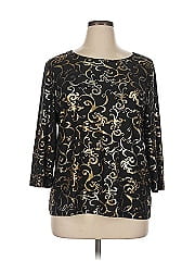 Jm Collection 3/4 Sleeve Top