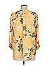 JM Collection 100% Polyester Yellow 3/4 Sleeve Blouse Size M - photo 2