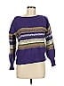 LA MAILLE SEZANE Paris Chevron-herringbone Purple Pullover Sweater Size M - photo 1
