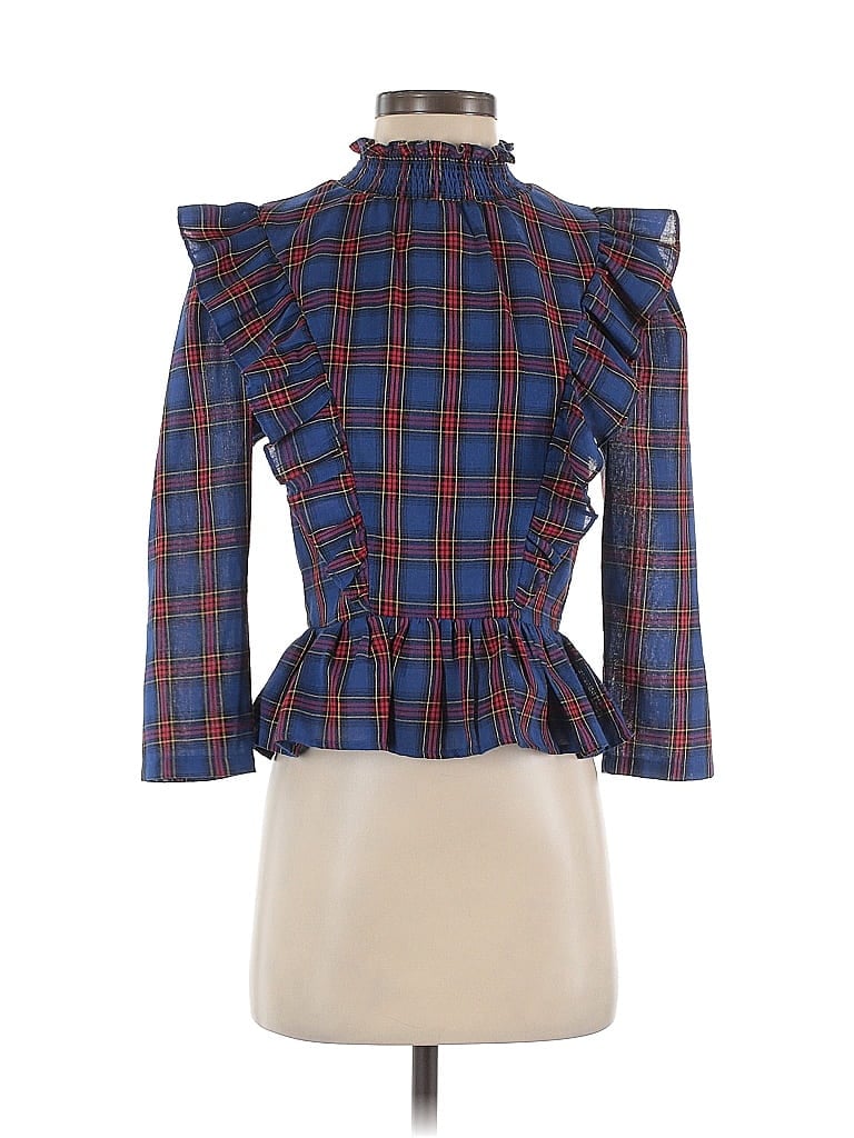English Factory Blue 3/4 Sleeve Blouse Size XS - photo 1
