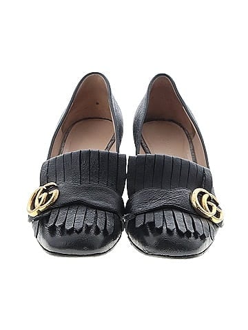 Gucci Fringed Marmont Loafer Heels (view 2)