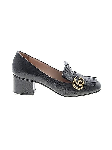 Gucci Fringed Marmont Loafer Heels (view 1)