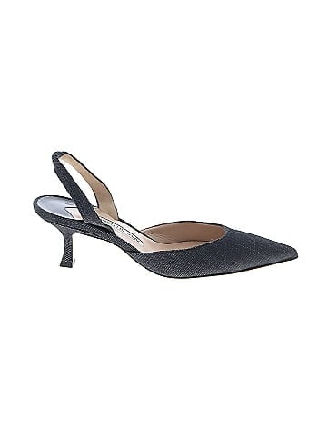 Manolo Blahnik Denim Carolyne Heels (view 1)