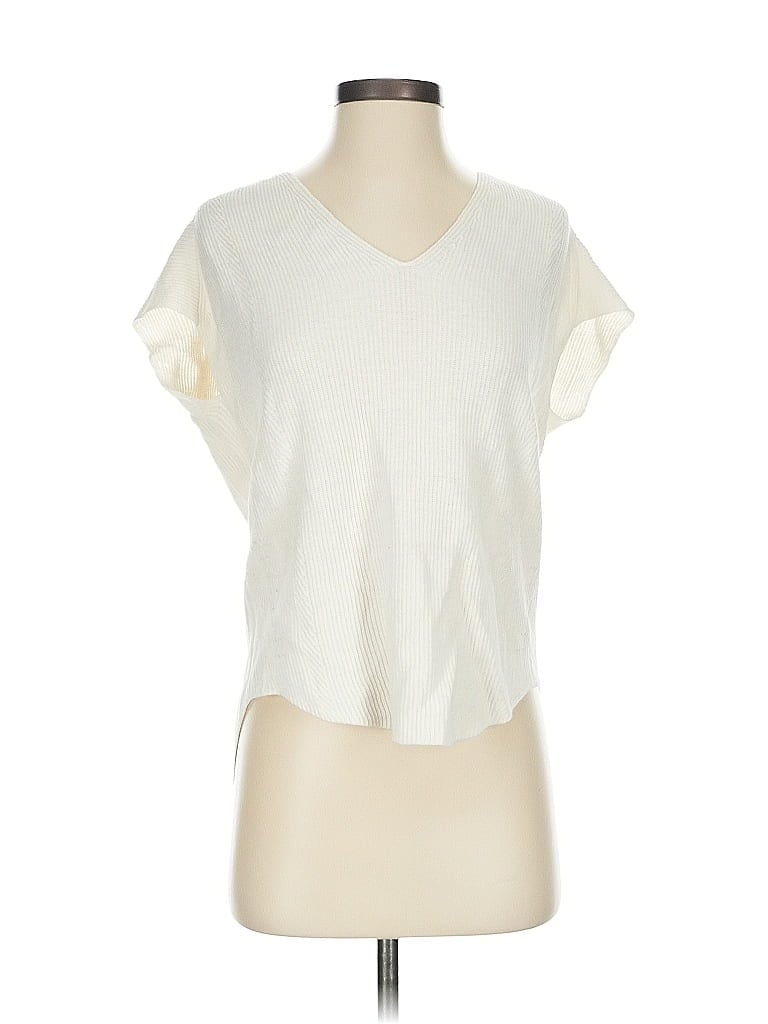 Pre-owned Athleta Short Sleeve T-shirt In White