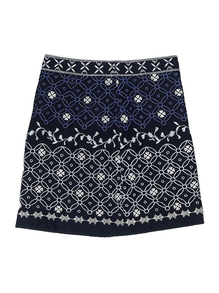 Ann Taylor LOFT 100% Polyester Argyle Blue Casual Skirt Size 2 - photo 1