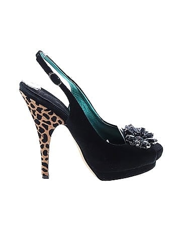 Giuseppe Zanotti Peep Toe Pony Hair Heels (view 1)