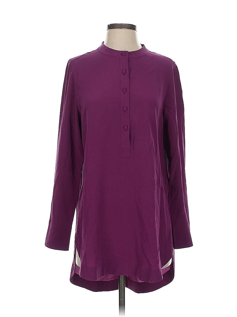 Pre-owned Soft Surroundings Long Sleeve Blouse In Purple