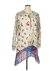 Johnny Was Long Sleeve Silk Top