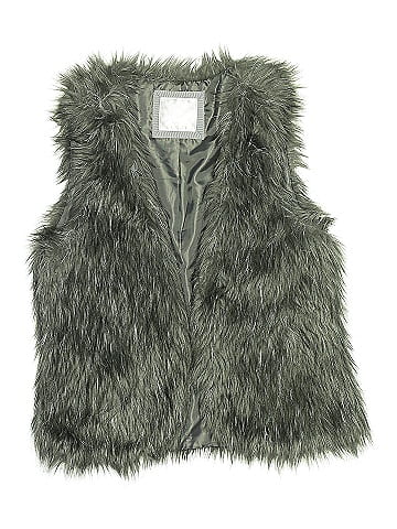 Justice Faux Fur Vest (view 1)