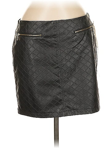 Kenar Faux Leather Skirt (view 1)
