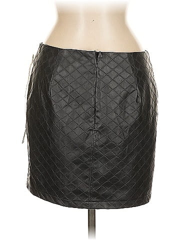 Kenar Faux Leather Skirt (view 2)