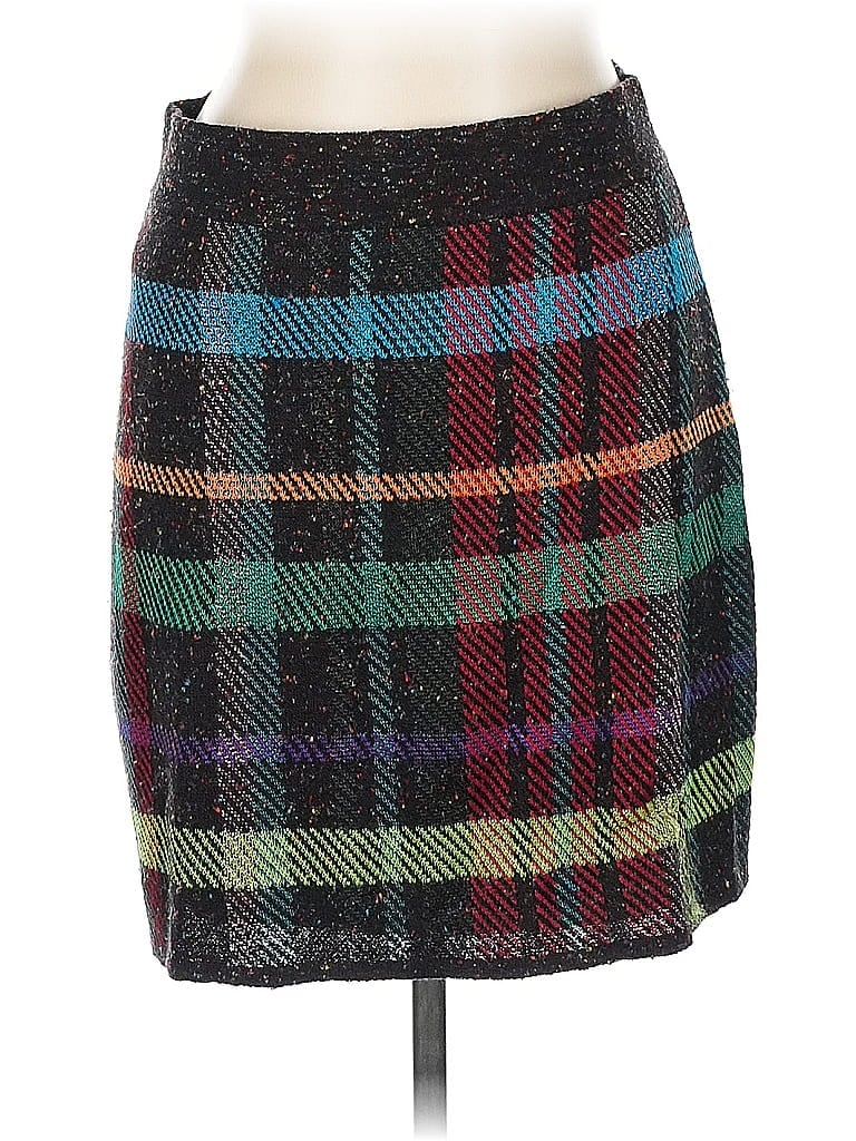 Cecilia Prado Plaid Black Casual Skirt Size L - photo 1