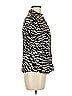 Sag Harbor 100% Rayon Animal Print Black Short Sleeve Blouse Size M - photo 4