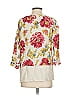 J.Jill 100% Rayon Floral Ivory 3/4 Sleeve Blouse Size XS - photo 2