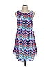 Aqua 100% Polyester Chevron-herringbone Blue Casual Dress Size S - photo 1