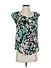 Lauren Conrad 100% Polyester Teal Short Sleeve Blouse Size XS - photo 1