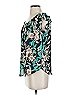 Lauren Conrad 100% Polyester Teal Short Sleeve Blouse Size XS - photo 5