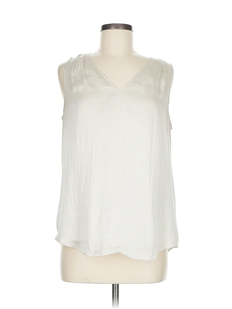 Pre-owned Banana Republic Sleeveless Blouse In White