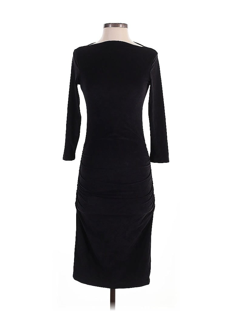 James Perse Solid Black Casual Dress Size S - photo 1