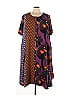 LOGO by Lori Goldstein Print Purple Casual Dress Size 3X - photo 1
