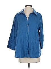 Logo By Lori Goldstein 3/4 Sleeve Button Down Shirt