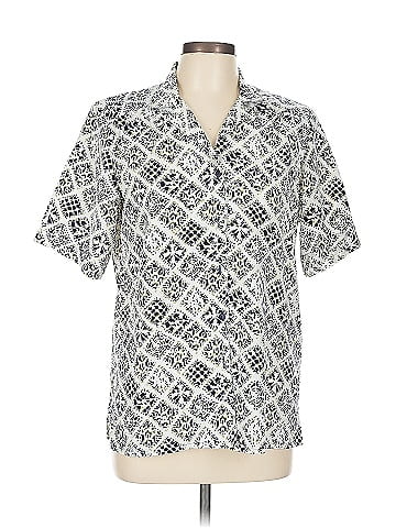 TanJay Geometric Black and Ivory Blouse (view 1)