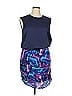 MICHAEL Michael Kors 100% Polyester Graphic Blue Cocktail Dress Size 16 - photo 1