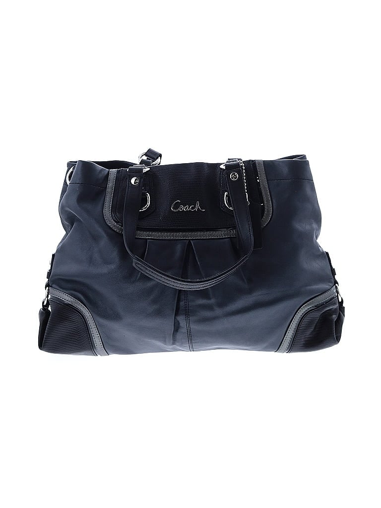 Coach Factory 100% Leather Blue Black Leather Satchel One size - photo 1