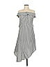 Intermix Stripes Gray Casual Dress Size M - photo 1