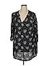 Bongo 100% Rayon Black 3/4 Sleeve Blouse Size XL - photo 1