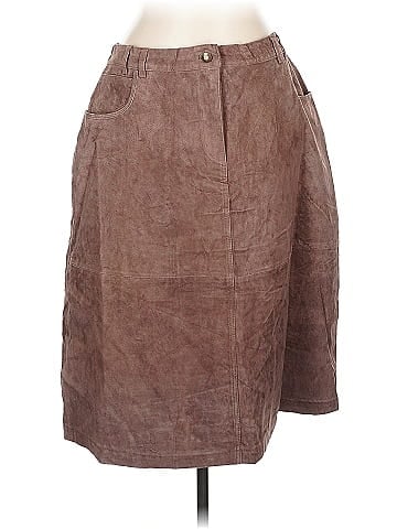 Denim Co Brown Suede Skirt (view 1)