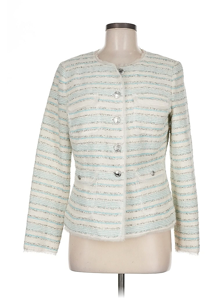 Doncaster Collection Stripes Ivory Blazer Size 8 - photo 1