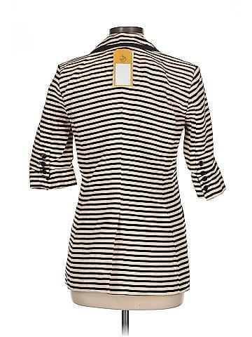Venus Black Striped Classic Fitted Blazer (view 2)