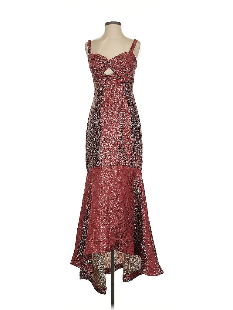 ML Monique Lhuillier Burgundy Cocktail Dress Size 2 - photo 1