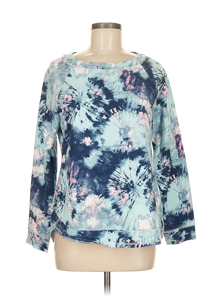 T by Talbots Tie-dye Blue Sweatshirt Size M - photo 1