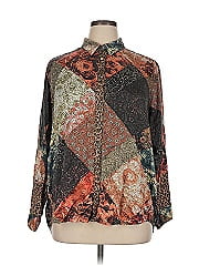 Johnny Was Long Sleeve Silk Top