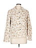 Christopher & Banks Paisley Ivory Tan Floral Pattern Stretch Jacket Size L - photo 1
