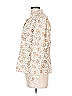 Christopher & Banks Paisley Ivory Tan Floral Pattern Stretch Jacket Size L - photo 5