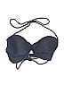 Shade & Shore Solid Gray Black Swimsuit Top Size M - photo 2