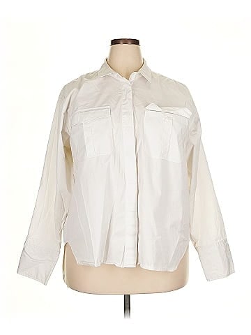 Good American 3/4 Sleeve Button-Down Shirt (view 1)