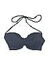 Shade & Shore Solid Gray Black Swimsuit Top Size M - photo 1