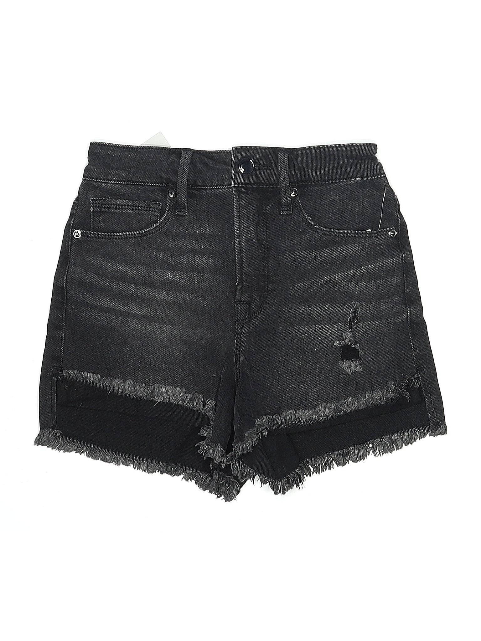 Good American Stars Black Denim Shorts Size 00