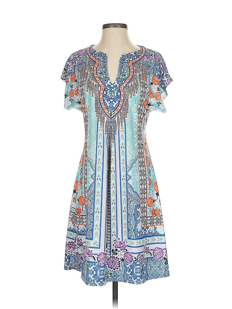 Hale Bob Paisley Blue Casual Dress Size XS - photo 1